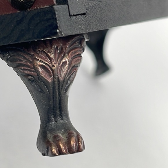 Vtg Musical Footed Wood Jewelry Box 2 Drawers Made in Japan SEE VIDEO WORKS - Picture 13 of 16